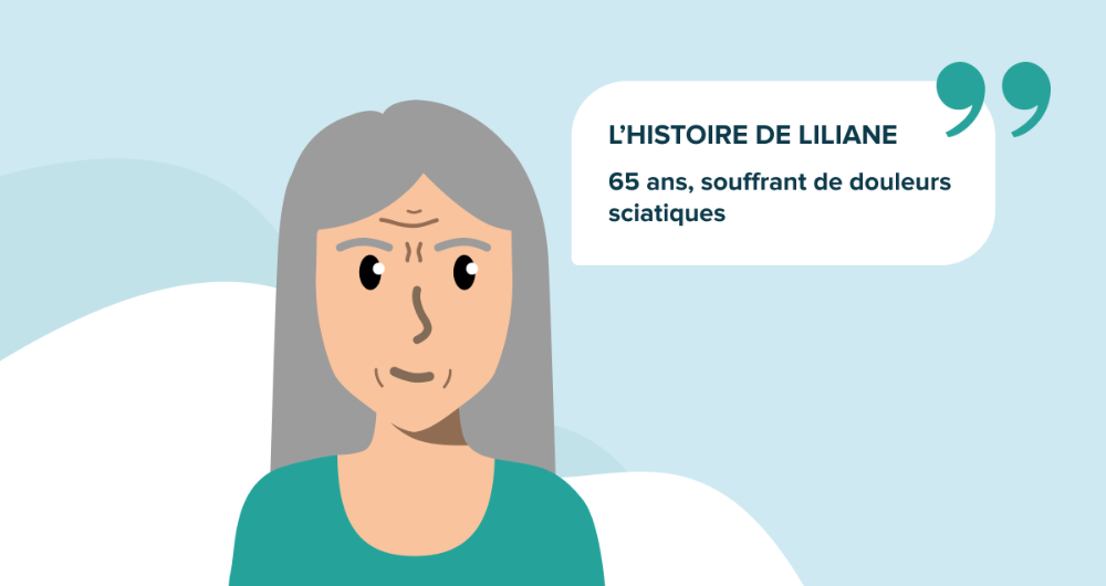L'histoire de Liliane, 65 ans, souffrant de douleurs sciatiques