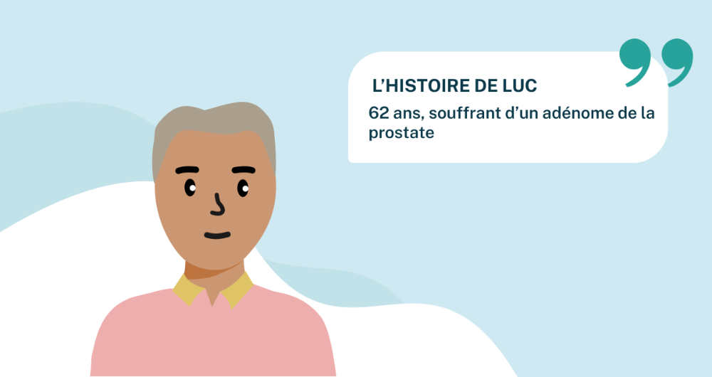 L’histoire de Luc, 62 ans, souffrant d’un adénome de la prostate